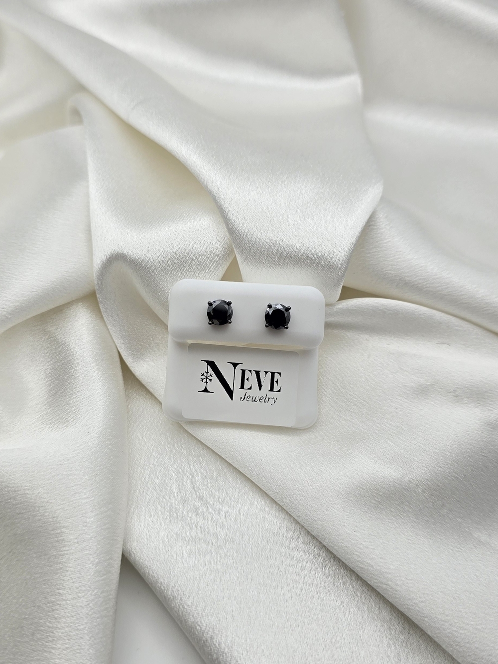 Black Rhodium Over Sterling Silver 2ct Black Moissanite Stud Earrings